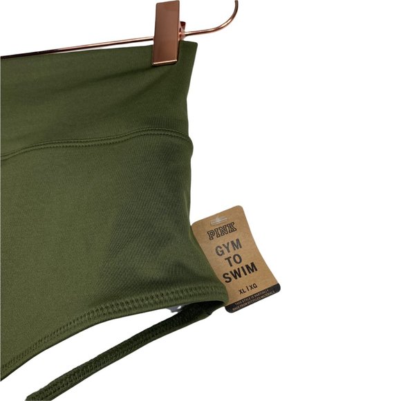 Victoria Secret PINK Gym to Swim Olive Bikini Bottom Size XL NWT - Picture 3 of 6